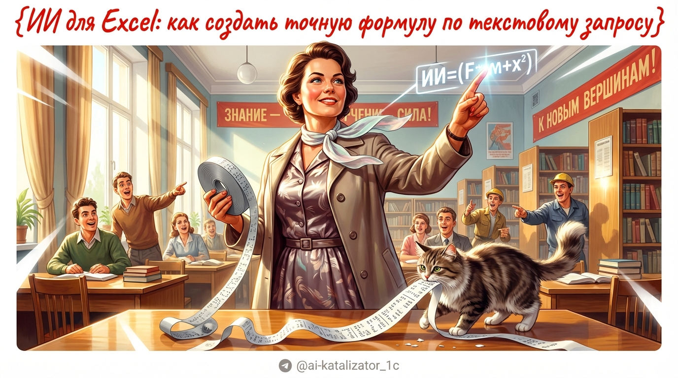 Создание формул Excel по текстовому запросу с помощью искусственного интеллекта